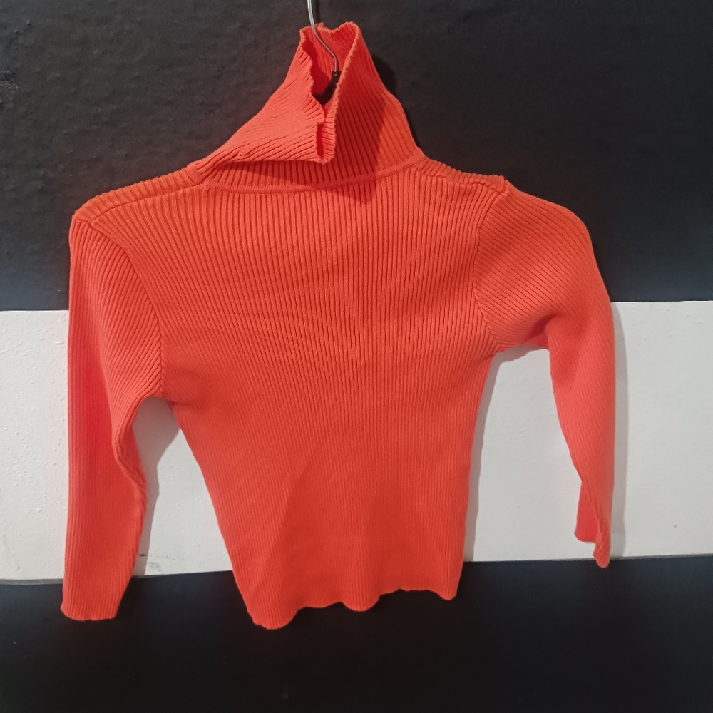 Boy Orange Seamless Long Sleeve Turtleneck Shirt - Picture 2 of 8